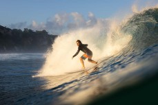 George Roberts making the most of a swell at Uluwatu, Bali, Indonesia.