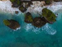 The coastline at Bingin, Bali, Indonesia.