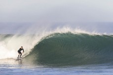 Luke Rogers lines up a wave at St Clair, Dunedin, New Zealand.
Photo: Derek Morrison