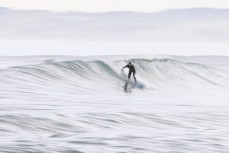 Speed blur during a small winter swell at Blackhead, Dunedin, New Zealand.Photo: Derek Morrison