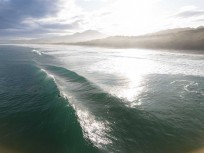 Swell lines at Blackhead, Dunedin, New Zealand.