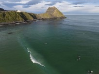 Empty wave at Blackhead, Dunedin, New Zealand.