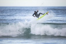 Finn Vette making the most of a small swell at St Kilda, Dunedin, New Zealand.