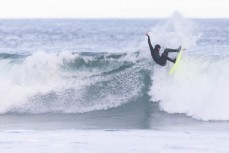 Finn Vette making the most of a small swell at St Kilda, Dunedin, New Zealand.