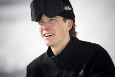 Vaughn Hardwick wins the U18 snowboard men's event at the NZ Junior Freeride World Tour comp held at The Remarkables ski field, Queenstown, Central Otago, New Zealand.