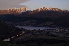 Queenstown and Lake Wakatipu in spring, Central Otago, New Zealand.