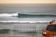 Keo Morrison makes the most of a small wave at St Clair, Dunedin, New Zealand.
Photo: Derek Morrison