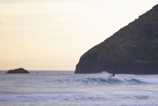 Flint Sherborne unleashes at St Clair, Dunedin, New Zealand.
Photo: Derek Morrison