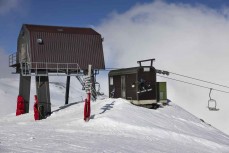 Marlee Jay Silva launching at Mt Hutt Ski Field, Canterbury, New Zealand.