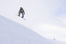 Eman Silva launching at Mt Hutt Ski Field, Canterbury, New Zealand.