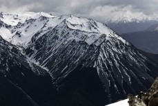 Mountains over the back of Mt Olympus ski area, Canterbury, New Zealand.