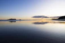 Dusk at Smaills Beach, Dunedin, New Zealand.