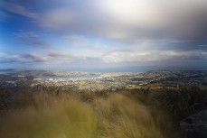 A stormy southwest front blows across Flagstaff above the city of Dunedin, New Zealand.Photo: Derek Morrison