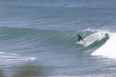 Max Wooffindin, 11, gliding intoi the inside at St Clair, Dunedin, New Zealand.
Photo: Derek Morrison