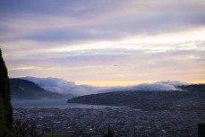 Fog creeps up the Otago Harbour at dawn,  Dunedin, New Zealand.
Photo: Derek Morrison