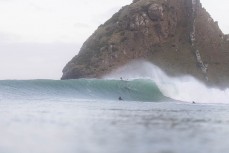 A wave sneaks through during a fun session at a remote break near Otago Peninsula, Dunedin, New Zealand.
Photo: Derek Morrison