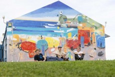 From left: Ollie Charlesworth, Isaac Chadwick and Jack McLeod at St Clair, Dunedin, New Zealand.
Photo: Derek Morrison