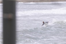 Rewa Morrison bashes a wave in The Channel at St Clair, Dunedin, New Zealand.
Photo: Derek Morrison