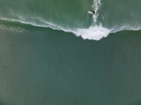 No takers on this one during a swell produced by Cyclone Lola on the north coast of Dunedin, New Zealand.