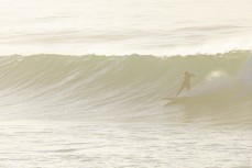 Rewa Morrison makes the most of a small swell and offshore conditions at St Clair, Dunedin, New Zealand.
Photo: Derek Morrison