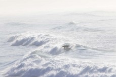 Rewa Morrison makes the most of a small swell and offshore conditions at  St Clair, Dunedin, New Zealand.
Photo: Derek Morrison