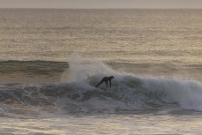 Keo Morrison shows how it is done at St Clair, Dunedin, New Zealand.
Photo: Derek Morrison