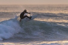 Keo Morrison shows how it is done at St Clair, Dunedin, New Zealand.
Photo: Derek Morrison