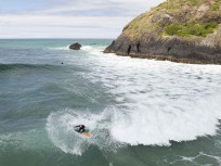 Team manager Darren Celliers rips, too, during a Backdoor surf trip in the South Island, New Zealand. Photo: Derek Morrison