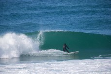 Luke Darby makes the most of a fun swell at Blackhead, Dunedin, New Zealand.