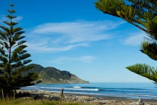 Waves at Waipiro Bay on the East Cape,, New Zealand.