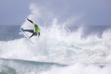 Daniel Farr on his way to winning the 2024 Open Men's title at the 2024 New Zealand Surfing Championships held at St Clair, Dunedin, New Zealand.