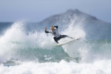 Tom Robinson during the 2024 New Zealand Surfing Championships held at St Clair, Dunedin, New Zealand.