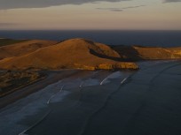 Sunset at Moeraki, New Zealand.