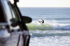 Jordy Elder gets a before school surf in at Katiki Beach, Moeraki, New Zealand.