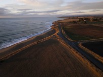 Waves at dawn off the end of Awamoa Farm, Thousand Acre Road, Awamoa, Otago. Photo: Derek Morrison