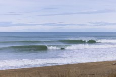 Fickle point break on the north coast of Dunedin, New Zealand.