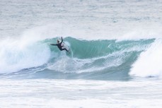 Jake Owen warming up with a big hook at the 2024 South Island Championships held at St Clair, Dunedin, New Zealand.
Photo: Derek Morrison