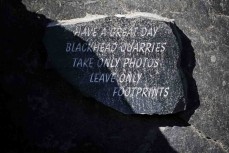 Quarry wisdom, Blackhead, Dunedin, New Zealand.
Photo: Derek Morrison
