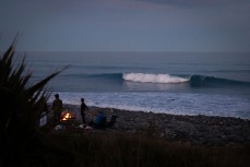 The lineup at dusk at a surf break near Kaikoura, New Zealand. Photo: Derek Morrison