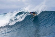 Scuzz revels in a solid left in the Telo Islands, Sumatra, Indonesia.