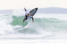 Spencer Rowson on form at the King and Queen of the Point held at Manu Bay, Raglan, Waikato, New Zealand.