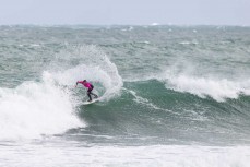 Billy Stairmand on his way to a win at the King and Queen of the Point held at Manu Bay, Raglan, Waikato, New Zealand.