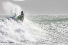 Kehu Butler on form at the King and Queen of the Point held at Manu Bay, Raglan, Waikato, New Zealand.