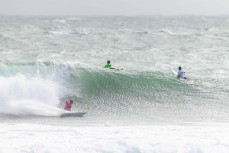 Billy Stairmand on his way to a win at the King and Queen of the Point held at Manu Bay, Raglan, Waikato, New Zealand.