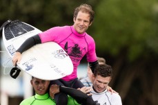 Billy Stairmand wins King and Queen of the Point held at Manu Bay, Raglan, Waikato, New Zealand.
