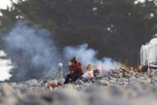 Smoky campfires at the 2024 Kaikoura Coldwater Classic