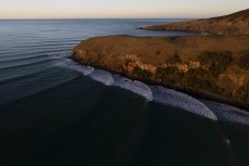 A winter swell rolls down a headland on the North Coast of Dunedin, New Zealand.Photo: Derek Morrison