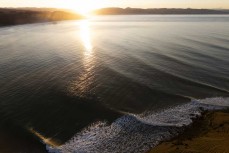 A winter swell rolls down a headland on the North Coast of Dunedin, New Zealand.Photo: Derek Morrison
