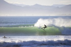Flint Sherborne-France makes the most of a clean swell on the North Coast, Dunedin, New Zealand.Photo: Derek Morrison