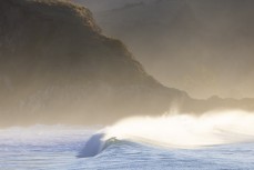 A winter swell rolls down a headland on the North Coast of Dunedin, New Zealand.Photo: Derek Morrison